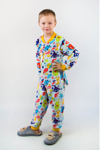 Пижама-комбинезон для мальчиков 17022М